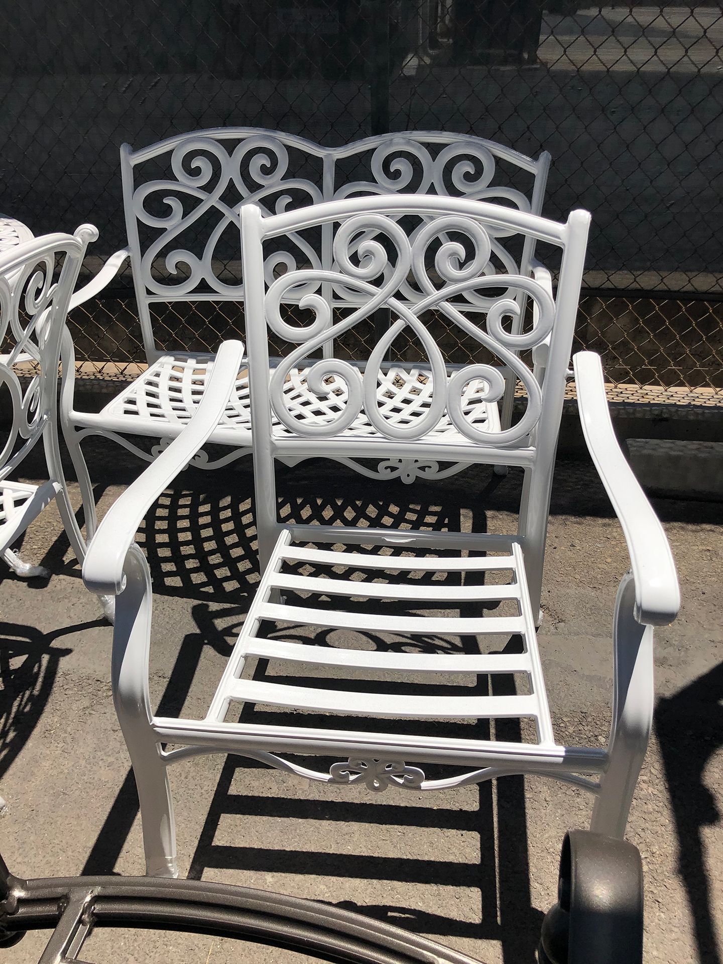 white chair powder coat