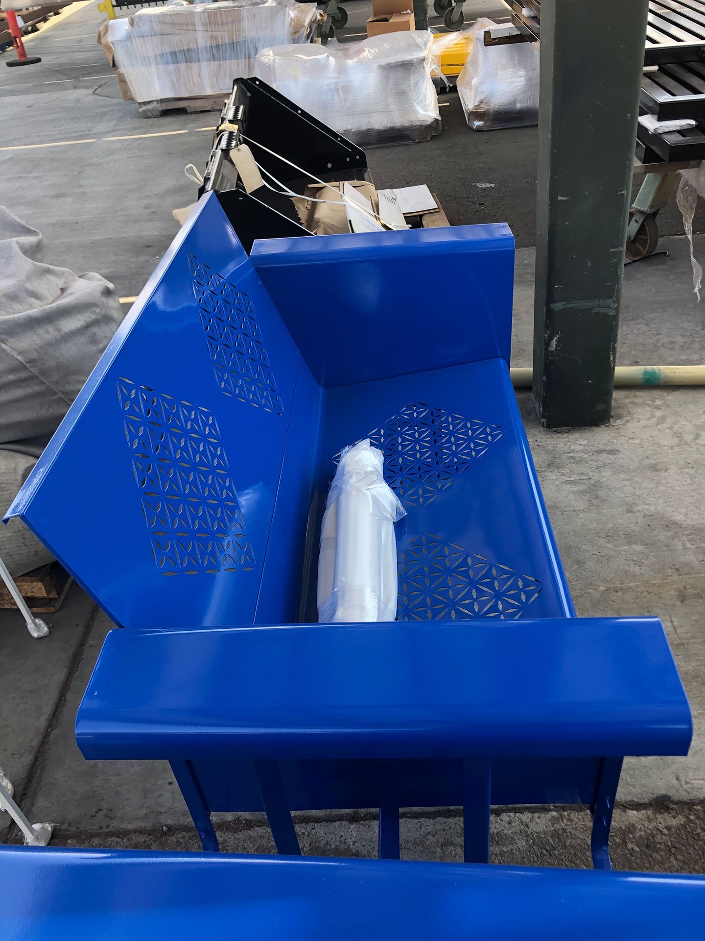 blue patio furniture powder coat