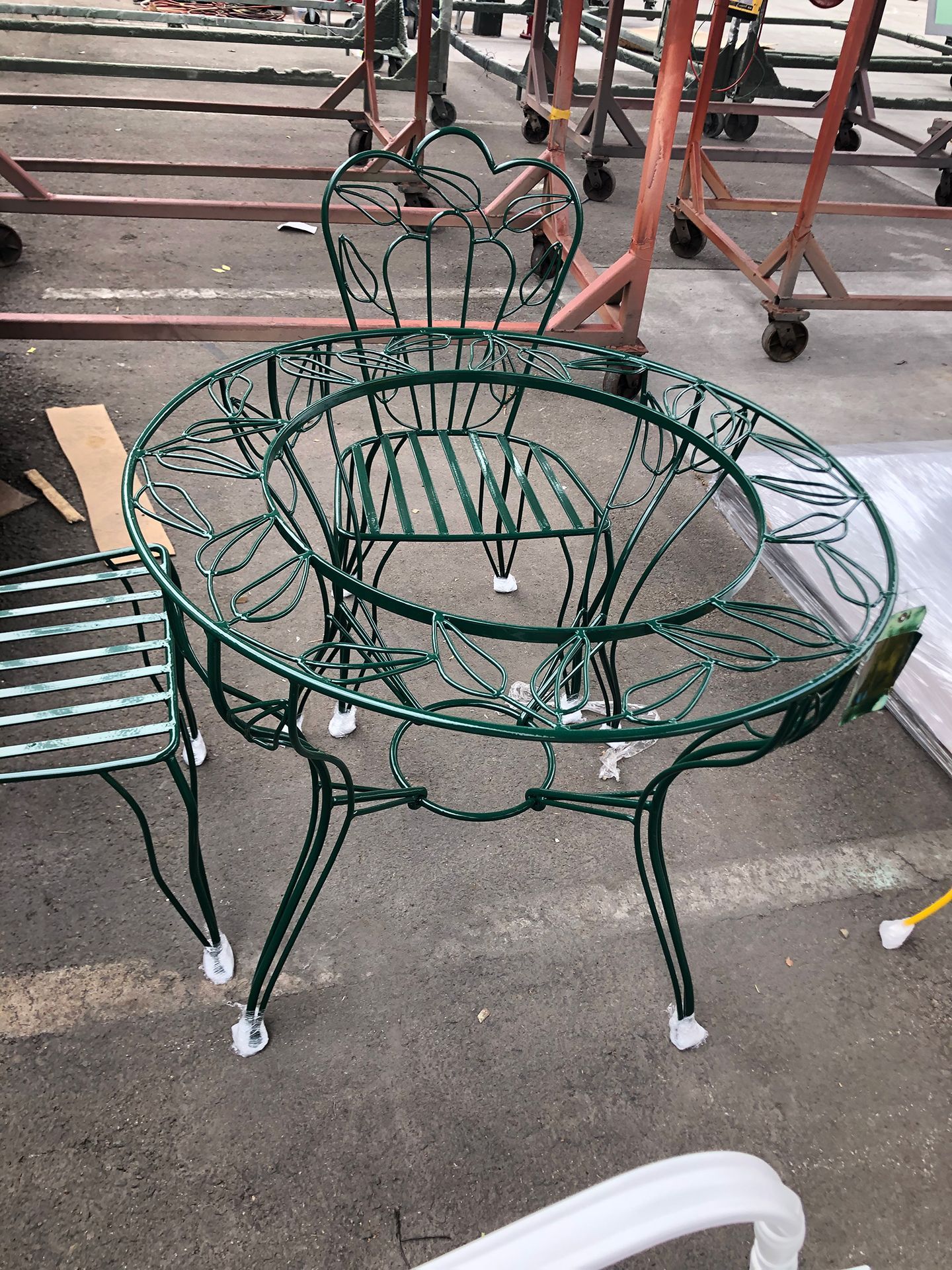 green patio furniture powder coat