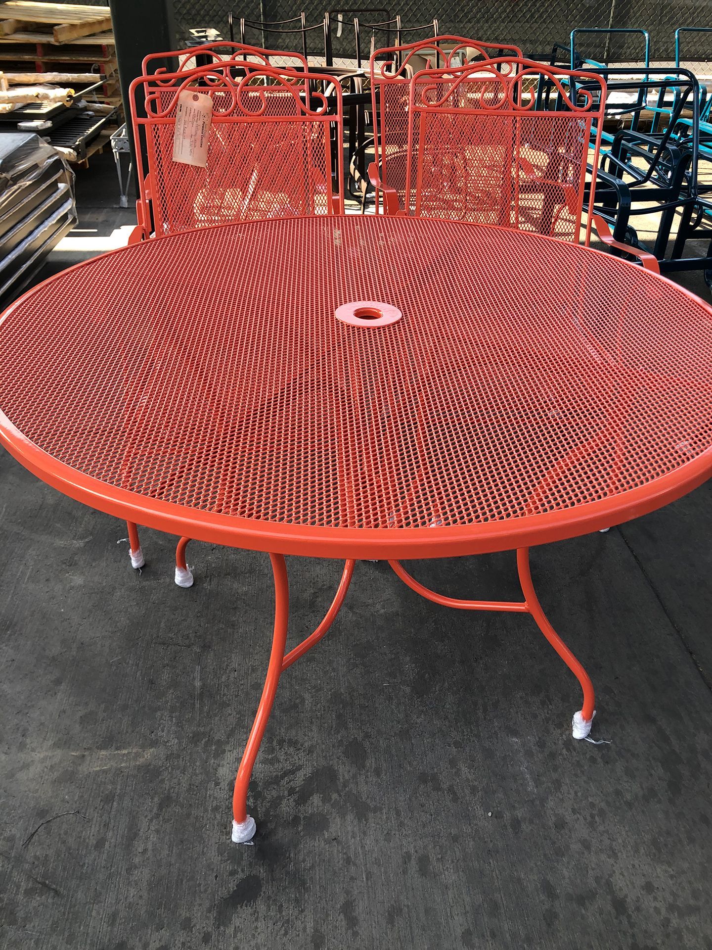 red furniture powder coat