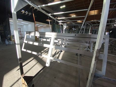 sandblasted steel frame