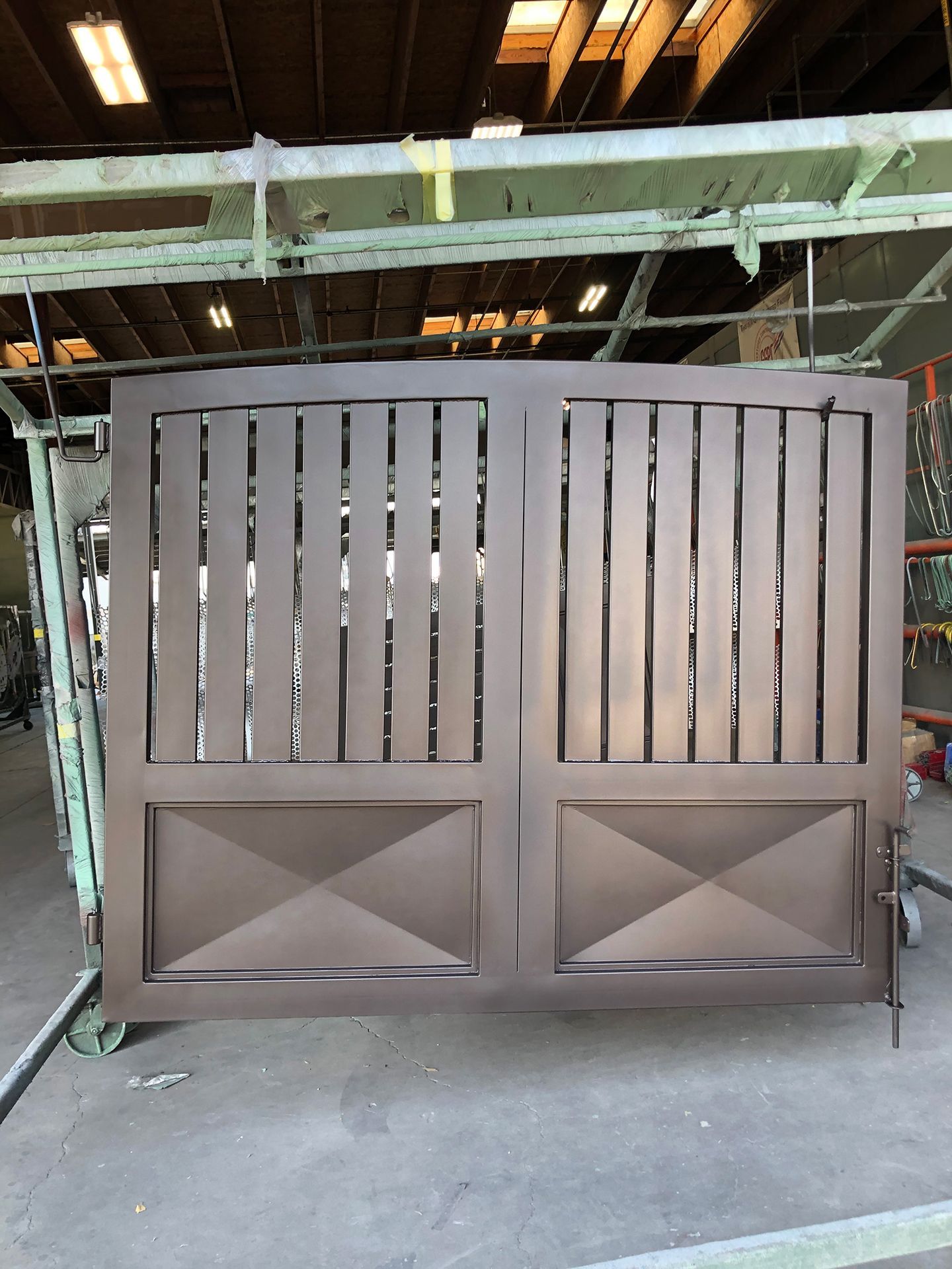 powder coat brown gate