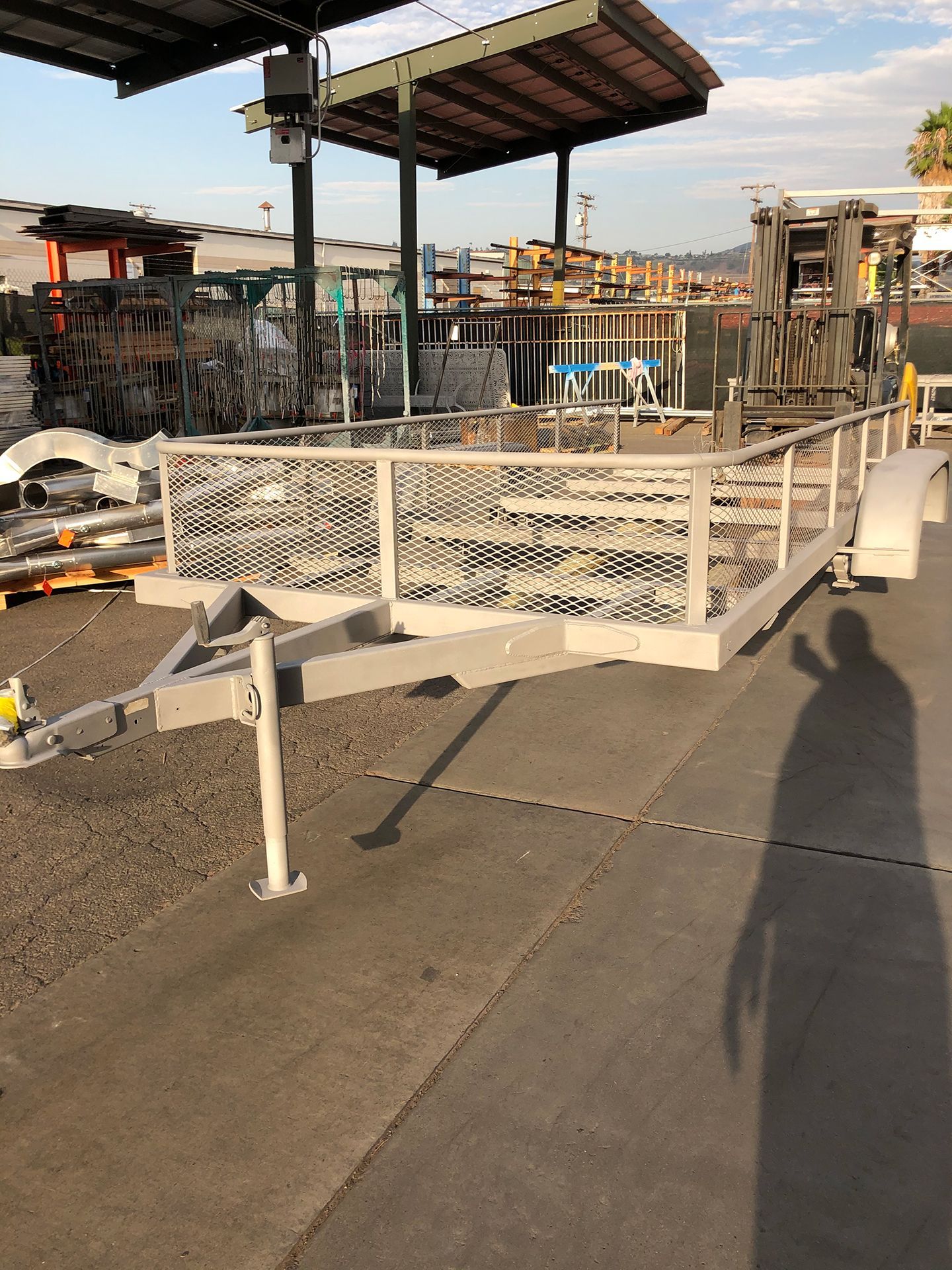 powder coat white truck extension