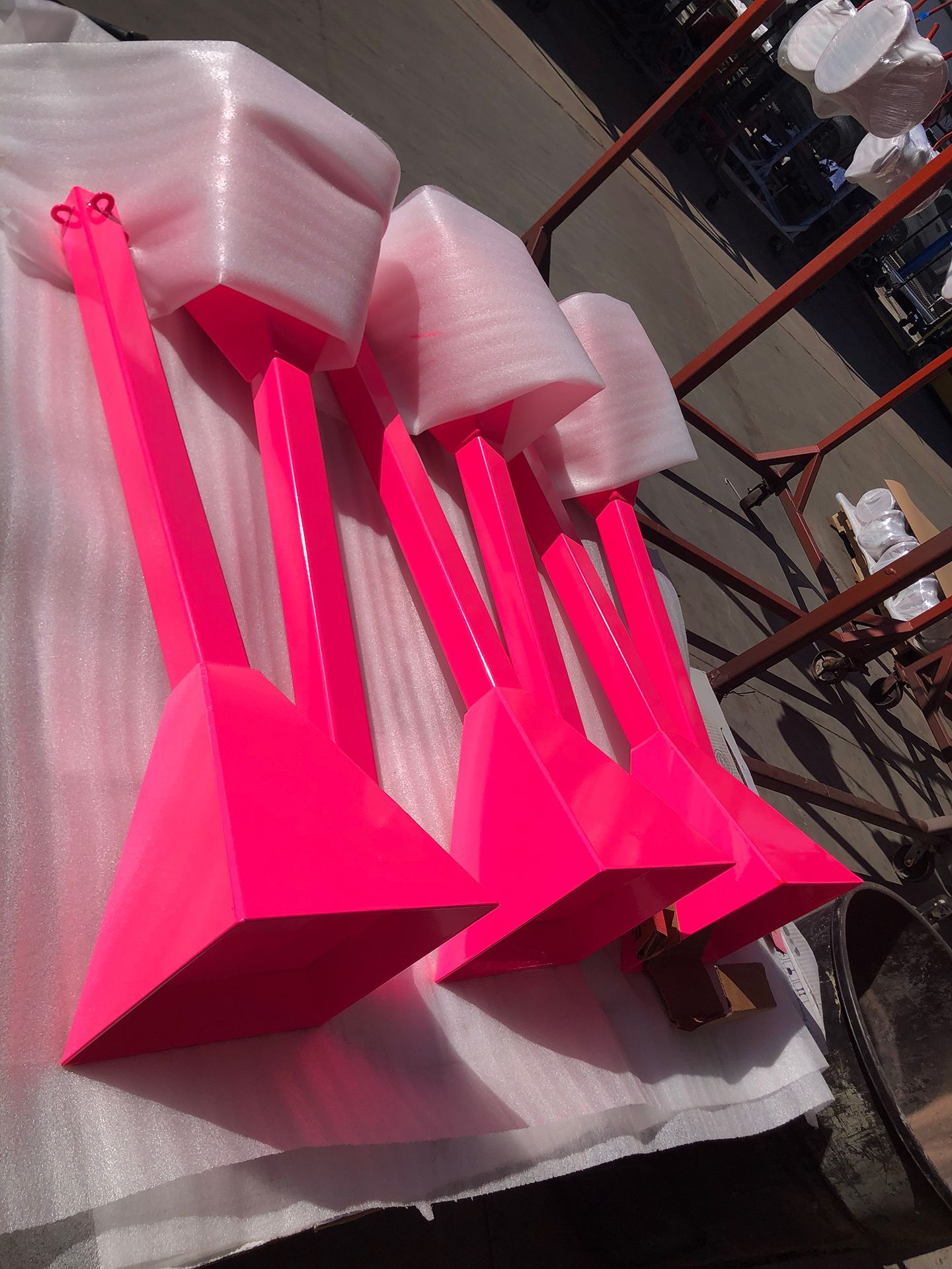 powder coat red cones