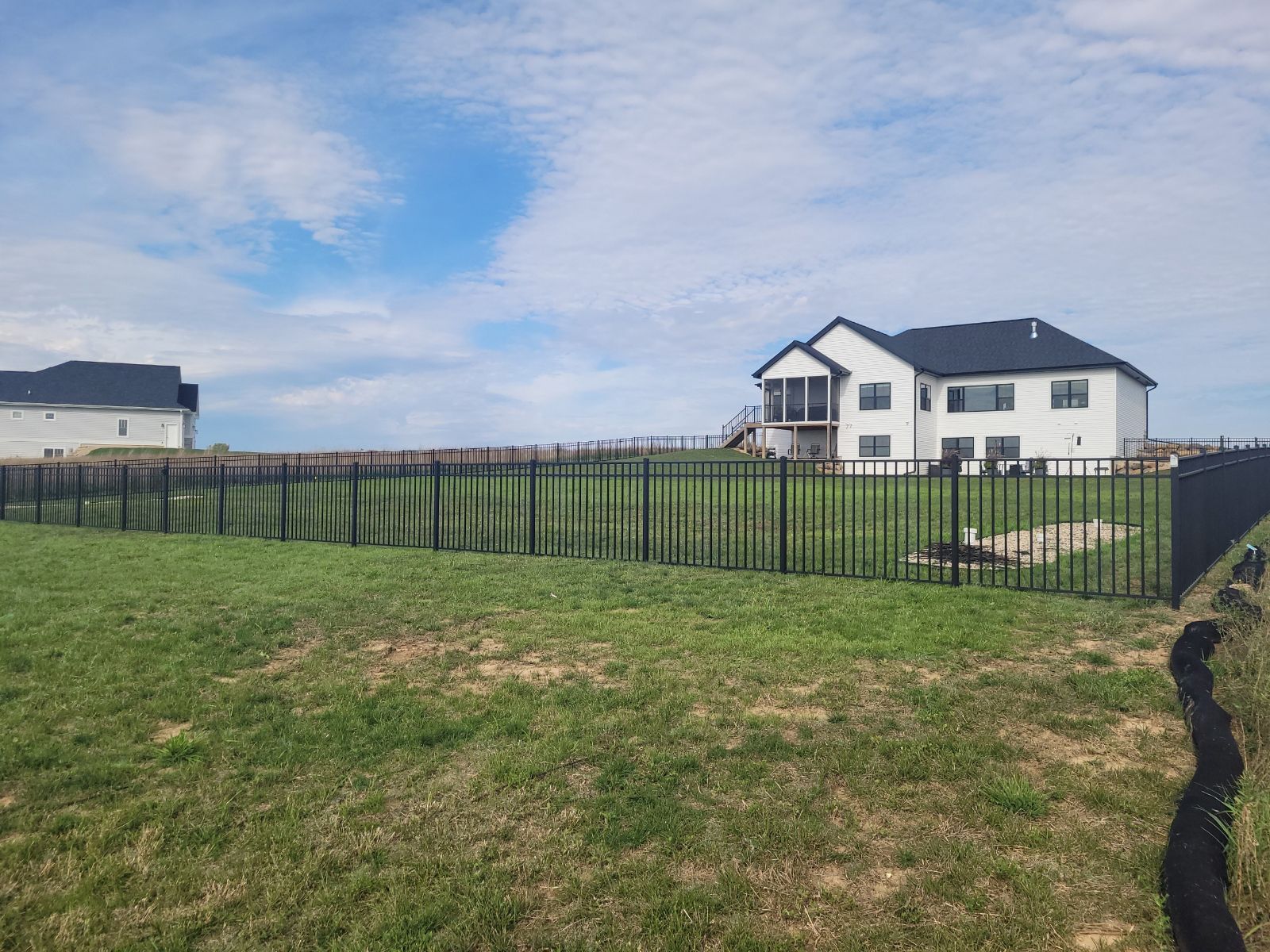 Black aluminum fence