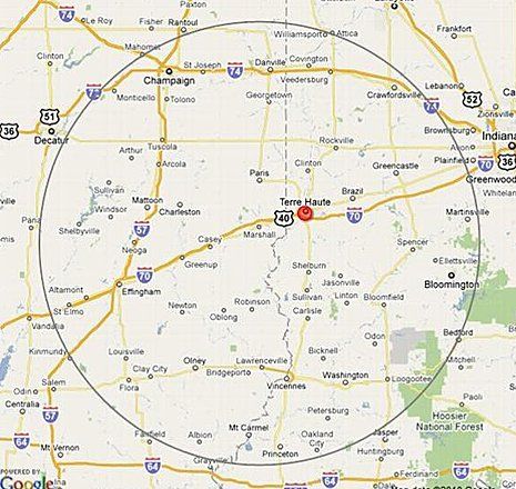 Service area in Terre Haute, IN