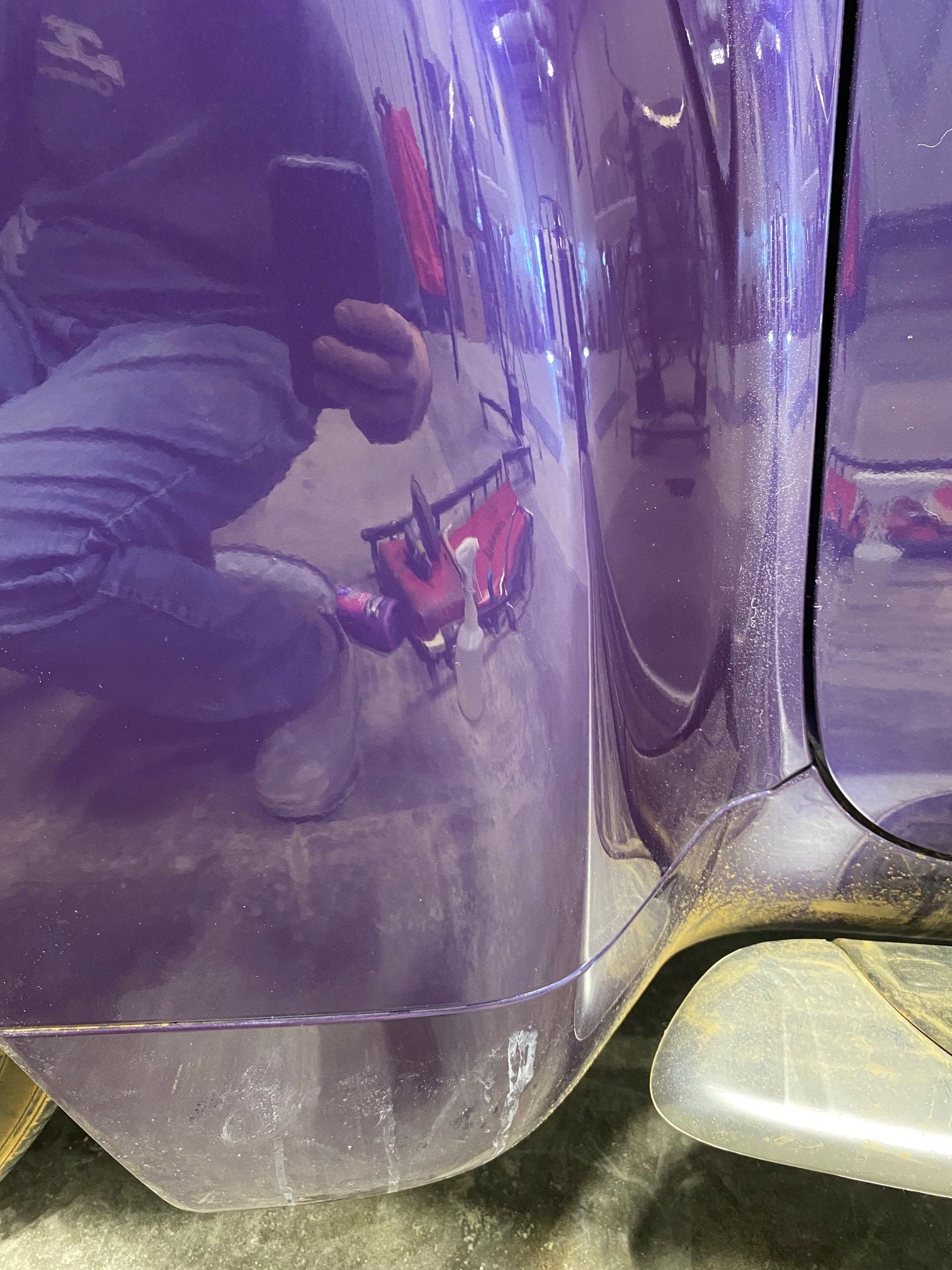 After image of auto body repair showing smooth, restored finish