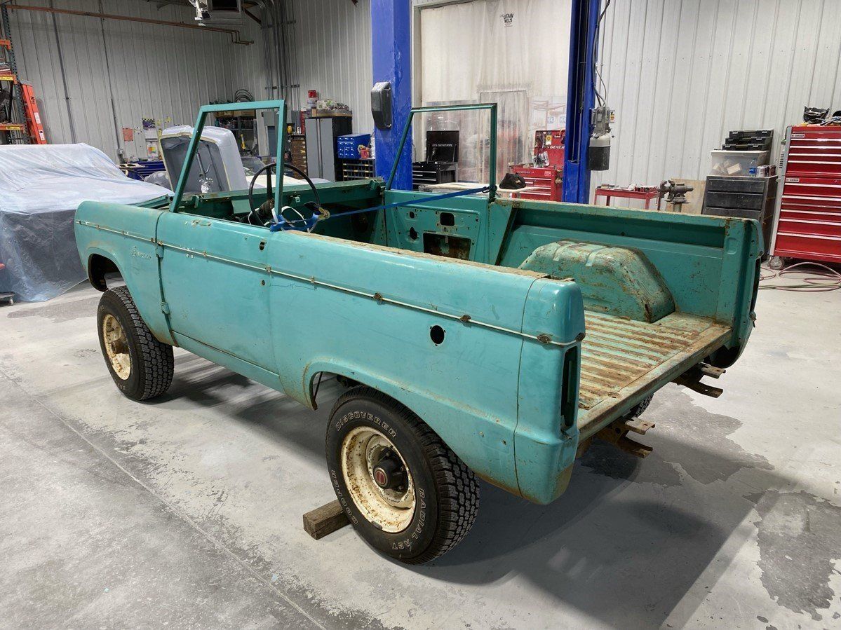 Red Ford truck before