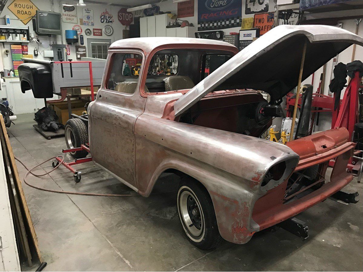 Brown Chevrolet Truck Before