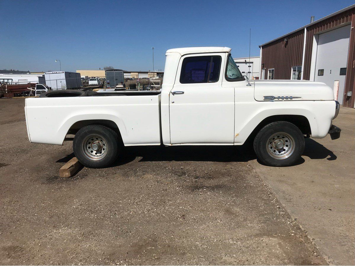 White Ford Truck Before