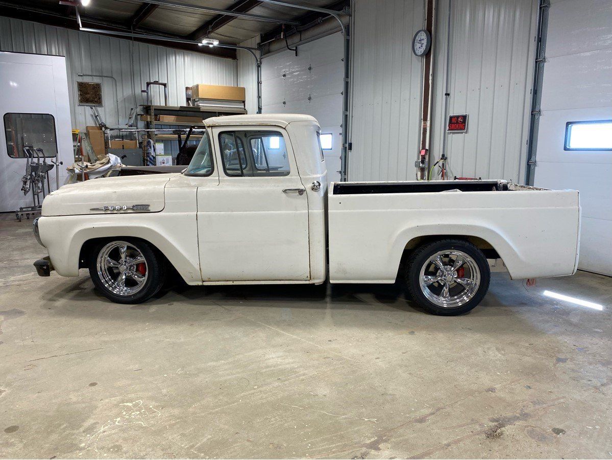 White Ford Truck After