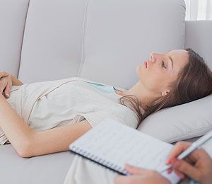 Woman at doctor's office