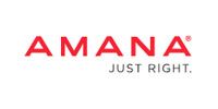 Amana logo with red letters that read