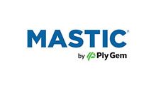 MASTIC logo with blue text and “by Ply Gem” in green and black