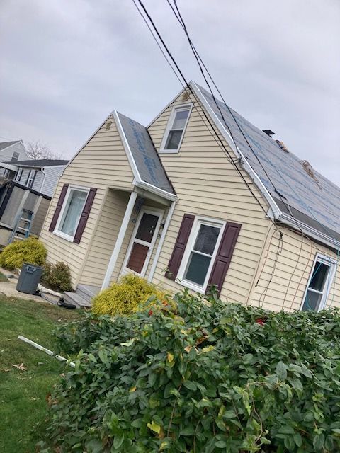 A small house with new roof