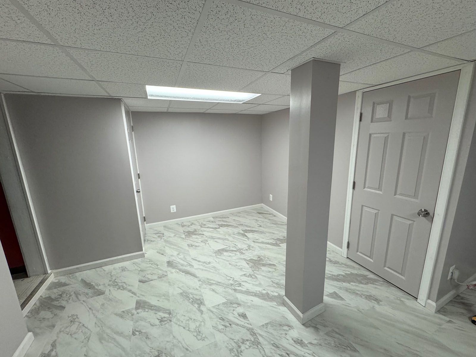 A newly restored laundry room