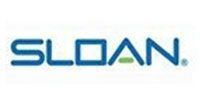 Sloan logo in blue, with a square as the