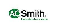 The A.O. Smith logo features a green circle with the letters