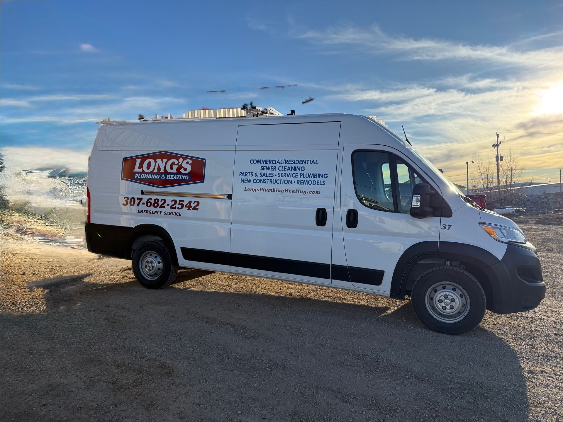 White service van with