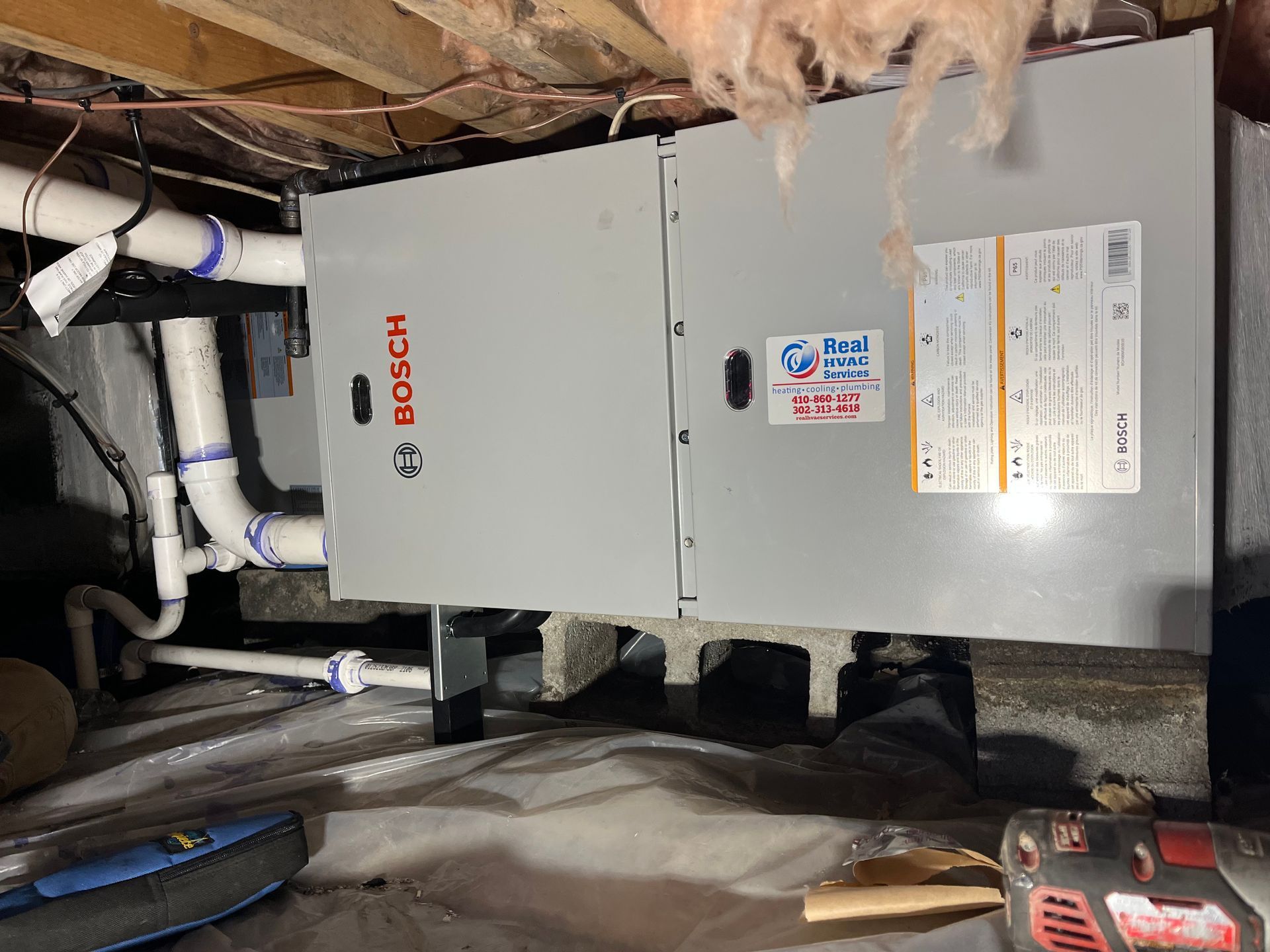 Real HVAC Bosch ducted air handler residential