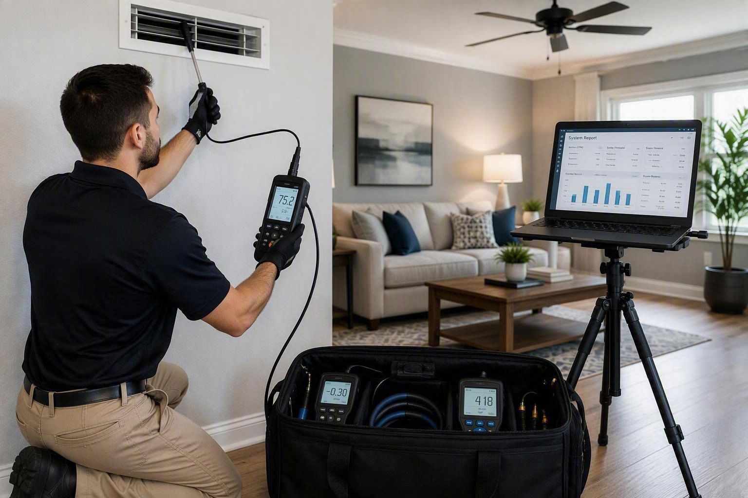 Real HVAC tesing and balancing residential