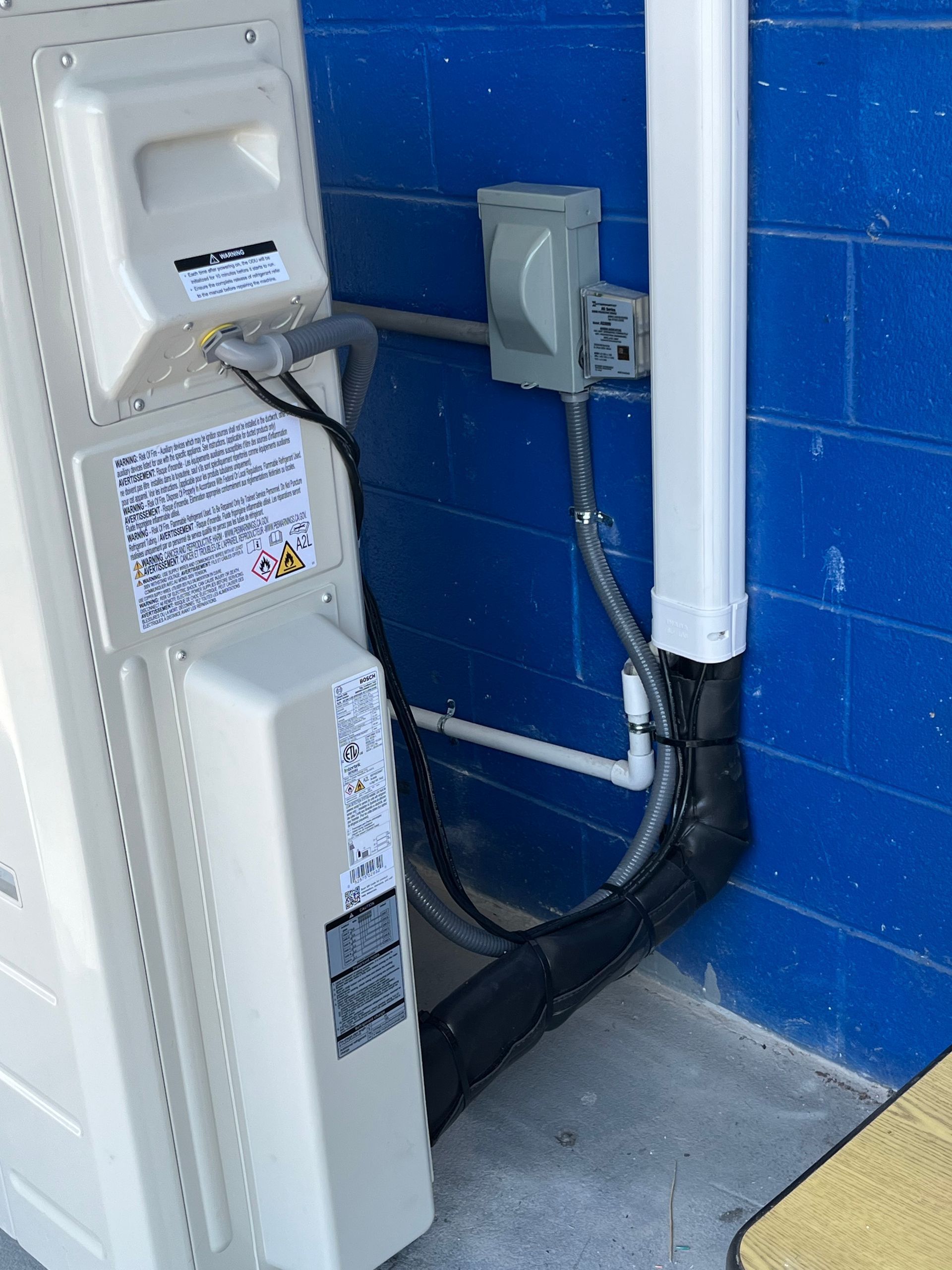 Ductless mini split heat pump condenser