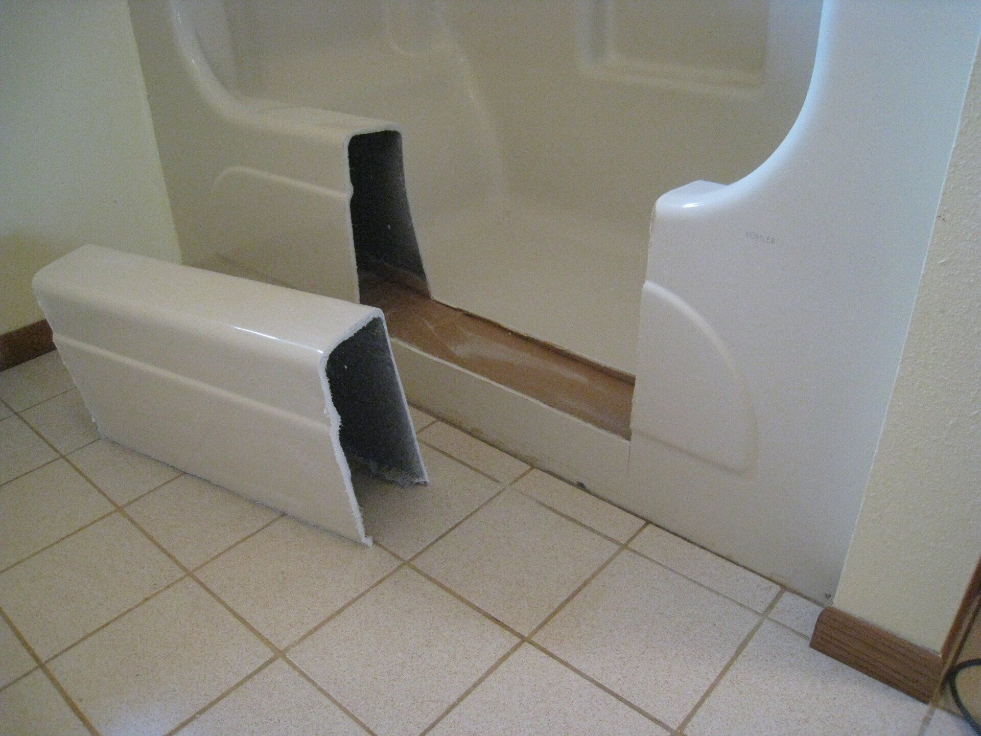 bathtub cut down before