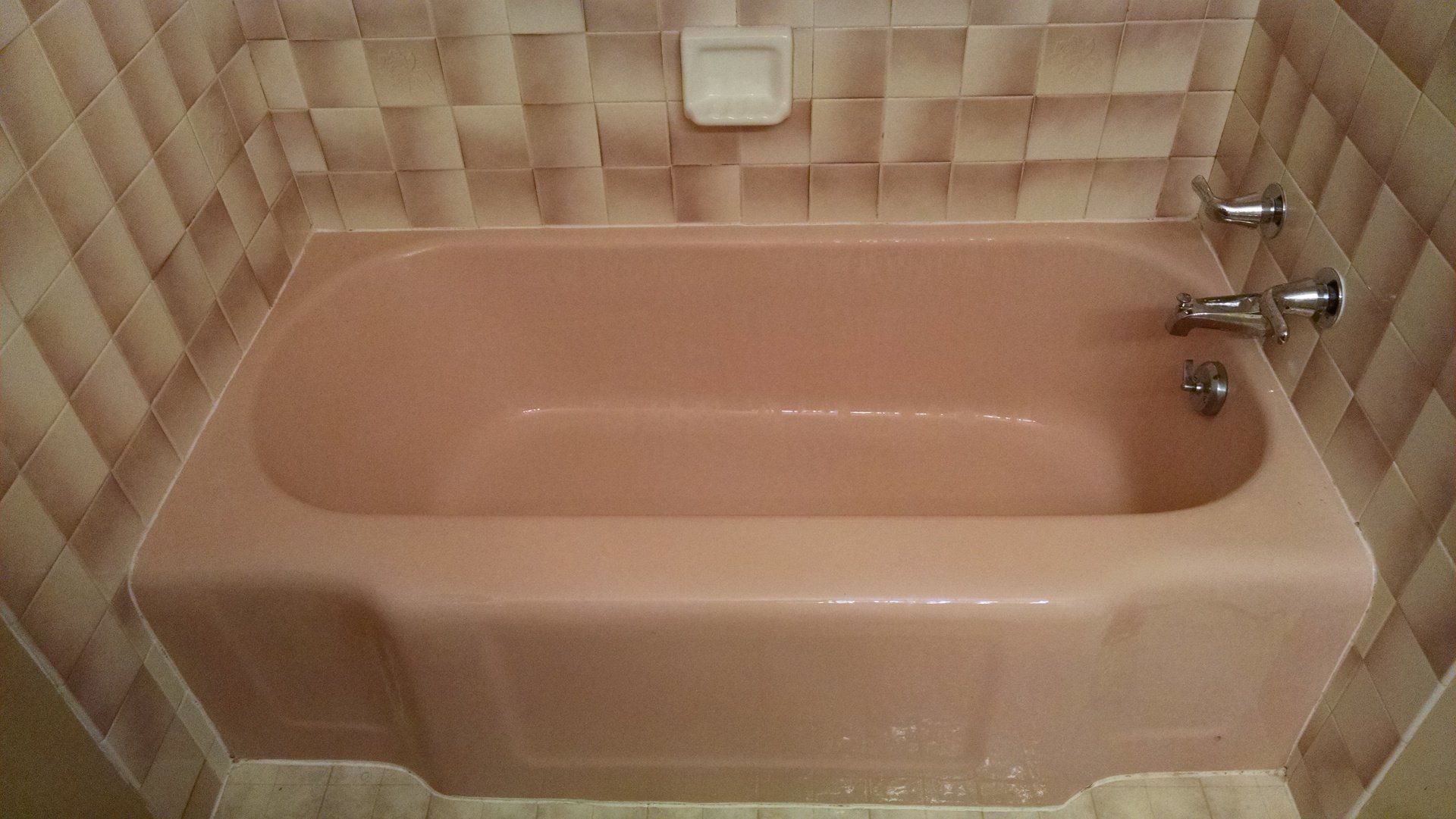 Ceramic Tile in bathroom before