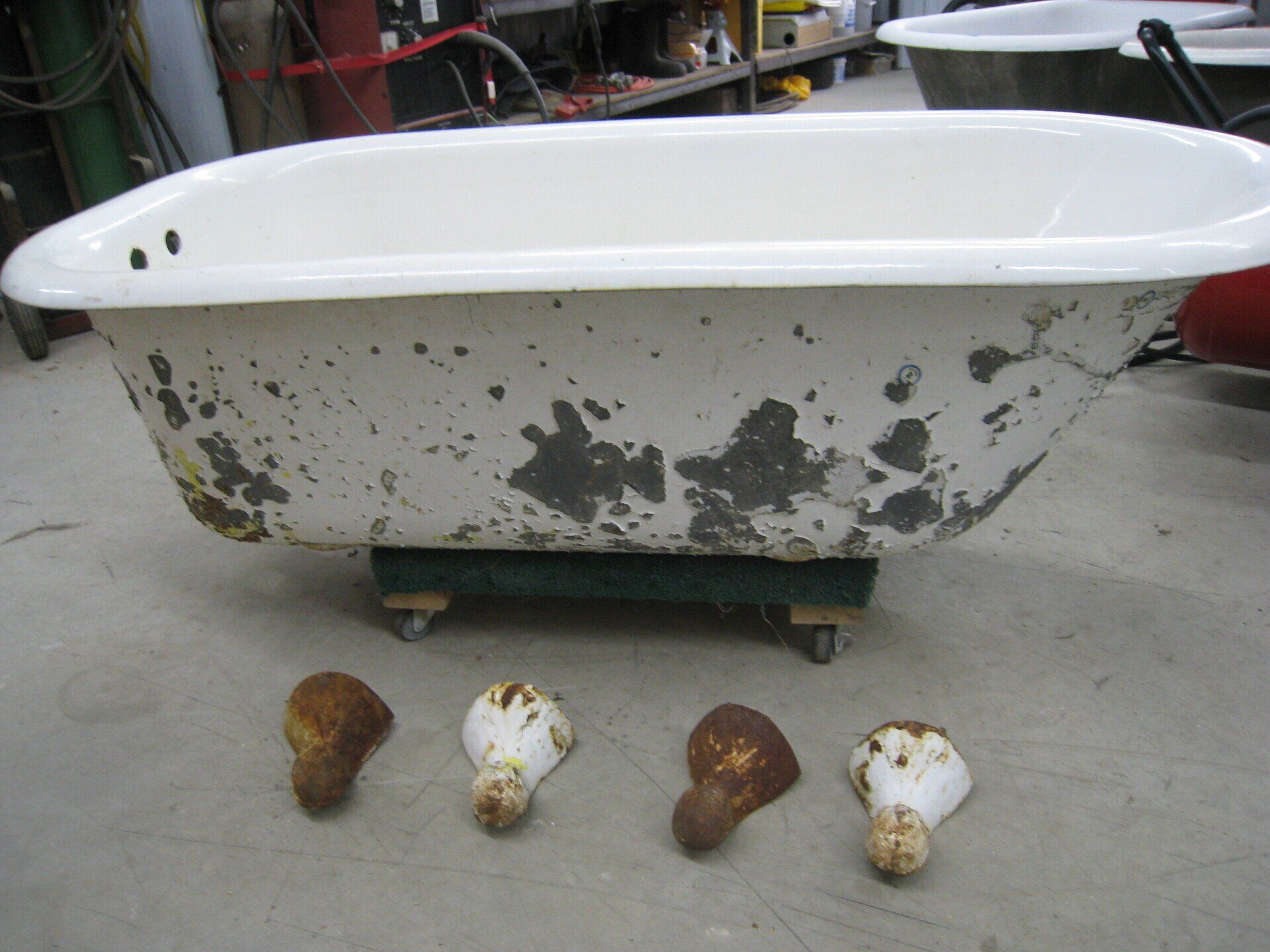 Claw Foot Tub Restoration  before
