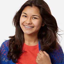 Learn more about types of braces Happy girl