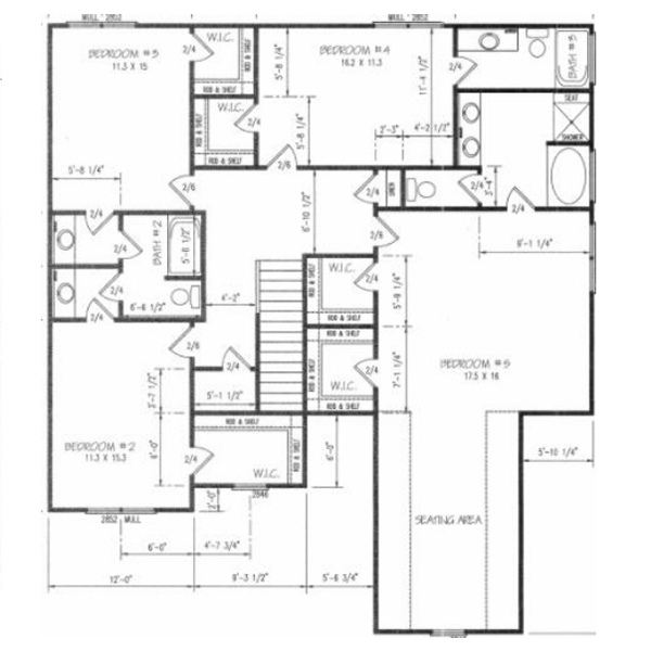 A black and white floor plan of a house