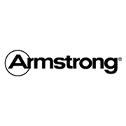 Armstrong logo in black text with a stylized A inside a circle on a white background.