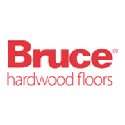 Bruce hardwood floors logo in red text on a white background.